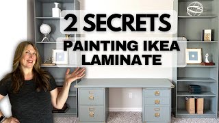 How to Paint IKEA Laminate Furniture plus 1 bonus secret [upl. by Alpers651]