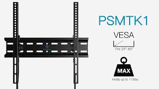 PERLESMITH PSMTK1 Tilt TV Wall Mount with Pull Cord Locks  Mount Your TV Securely [upl. by Jarl551]