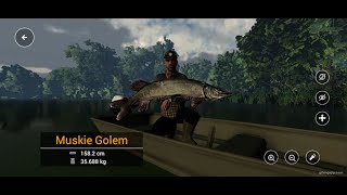 SaintCroix Muskie Golem Monster  Fish Monsters  Fishing Planet Mobile 2024 Full No Cut [upl. by Eniowtna]