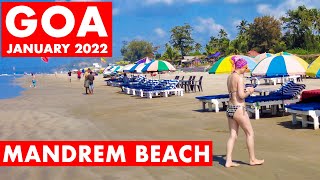 Goa Vlog  Mandrem Beach  January 2022  Famous Russian Beach  North Goa  Arambol Beach [upl. by Retla794]