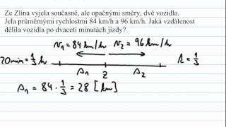 Slovní úlohy o pohybu  př3 [upl. by Franklin183]