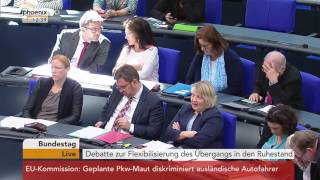 Bundestag Debatte zur FlexiRente am 29092016 [upl. by Lazar]