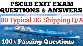 PSCRB Exit Exam Question And Answers  80 DG Shipping QA  Elearning Course  STCW courses [upl. by Keever]