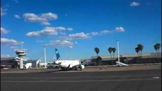 Air Namibia Airbus A319 landing  Windhoeks Hosea Kutako International Airport [upl. by Ayojal]