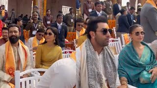 Katrina KaifVicky Kaushal amp Ranbir KapoorAlia Bhatt Reached Ayodhya Ram Mandir [upl. by Tewell32]