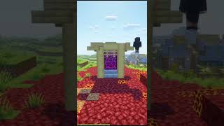 How to build Better Nether Portal in MINECRAFT 😱 shorts [upl. by Eilzel]