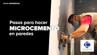 Pasos para hacer MICROCEMENTO en paredes [upl. by Wu]