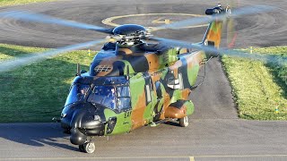 Airbus Helicopters NH90 NH Industrie Armee de Terre landing amp take off at Nancy airport [upl. by Washington751]