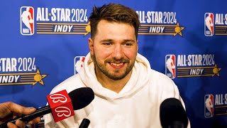 Luka Doncic said it was fun playing in 2024 NBA AllStar Game in Indiana [upl. by Monney]