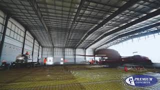 Premium Concrete  AIRPORT HANGAR TIMELAPSE [upl. by Atsillak]