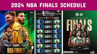 2024 NBA Finals Schedule CelticsMavericks game date start times and TV channel [upl. by Cordula]