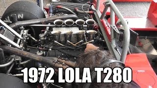 LOLA T280 HU4  Racing car V8 exhaust sound [upl. by Ttenaej]