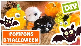 Activité Manuelle  DIY  POMPONS DHALLOWEEN [upl. by Longo]