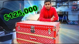 THE 125000 SUPREME LOUIS VUITTON TRUNK [upl. by Zak]