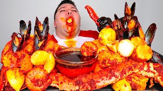 Eating 500 Worth Of Spicy Seafood Boil • MUKBANG [upl. by Acihsay]