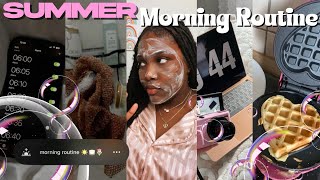 trying a THAT GIRL MORNING ROUTINE 🎀🫧  breakfast cleaning skincareetc [upl. by Nnaid298]