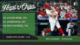 Yahoo Fantasy Baseball MLB DFS Heart Of The Order June 25 Logan Webb Leads The Dirty Dozen Options [upl. by Spracklen]