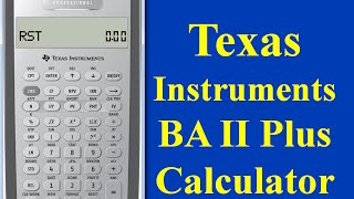 Texas Instrument BA II Plus Professional calculator PART I [upl. by Wynnie241]