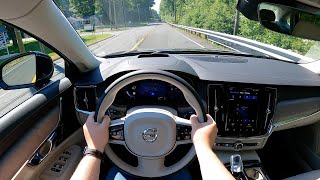 2024 Volvo S90 T8 Recharge  POV Test Drive [upl. by Sapowith]