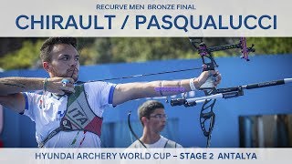 Thomas Chirault v David Pasqualucci – Recurve Men Bronze Final  Antalya 2017 [upl. by Aaren]