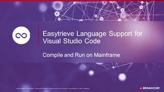 Easytrieve Visual Studio Code Extension Compile and Run on Mainframe [upl. by Nitsugua]