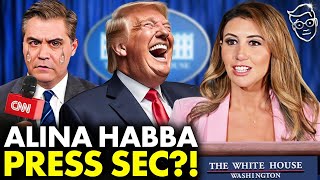 PANIC DC Reporters On LifeSupport As Trump Ready To Name Alina Habba White House Press Secretary🔥 [upl. by Yelrihs785]