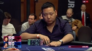 Sick Poker Hand at the EPT Prague Main Event Final Table  PokerStars [upl. by Derrick107]