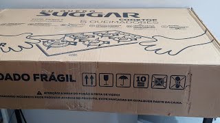 UNBOXING COOKTOP VIDRO PRETO 5 QUEIMADORES FG5535FVP DA SUGGAR  Sil Soares [upl. by Gasparo]