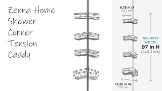 UPDATED VIDEO AVAILABLE See Description Zenna Home Shower Tension Caddy Corner [upl. by Maude673]