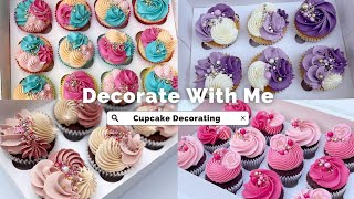 How to Decorate Cupcakes Real time Cupcake Decorating for Small Business Satisfying Compilation [upl. by Padraic]