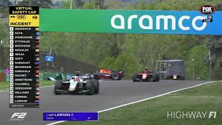 Steering failure sends Liam Lawson into the wall at Imola  Highway F1 [upl. by Ymme872]