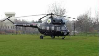 Mil Mi 2 HABCL helicopter engine start and takeoff  landing [upl. by Anedal]