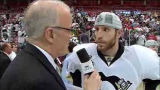 2009 Stanley Cup Final CBC Scuderi Interview [upl. by Orestes114]