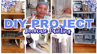 DIY PROJECT 2024 DISTRESSED BOOKCASE PAINTING 🎨 DonniceDalesLivingspace [upl. by Malvie]