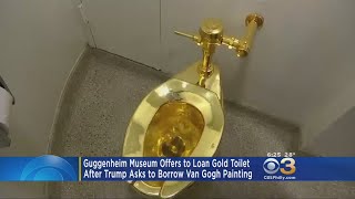 NY Museum Offered Used SolidGold Toilet To Trumps [upl. by Teresa]