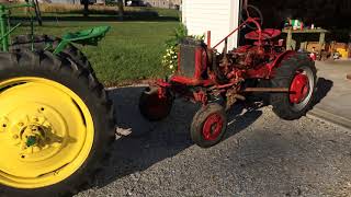 Pulling a Farmall Cub with a John Deere H [upl. by Caines]