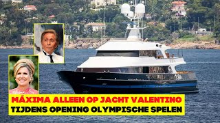 Maxima Alleen Op Jacht Valentino Tijdens Opening Olympische Spelen [upl. by Ailssa]