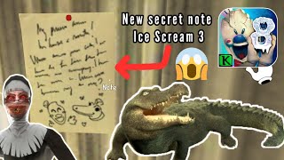 Ice Scream 3 new secret note  Crocodile 🐊 in Ice Scream 8 😯 [upl. by Rothmuller836]