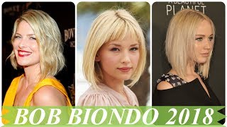 Moda capelli biondi a caschetto 2018 [upl. by Mavilia682]