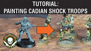 How to Paint Cadian Infantry  Start to Finish [upl. by Llerruj]