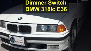 Dash dimmer switch replacement BMW 318 e36  VOTD [upl. by Ivens370]