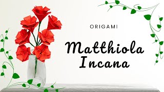 🌸 Origami Flower Matthiola Incana Katrin Shumakov [upl. by Rem]