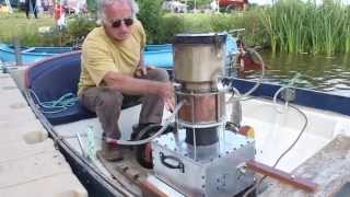 Malcolm Rowneys Stirling Engine boat [upl. by Eeuqram761]