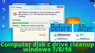 How to Computer c drive disk cleanup and disk defragmenter windows 7 810 pro [upl. by Yale]