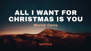 Mariah Carey  All I Want For Christmas Is You Lyrics [upl. by Annelise]