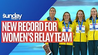 World Record Aussies Set New World Record For 4x50 Womens Medley Relay [upl. by Ordnaxela110]