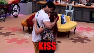 Bigg Boss 13 Sidharth Shukla kisses good friend Shehnaaz Gill [upl. by Nnyladnarb]