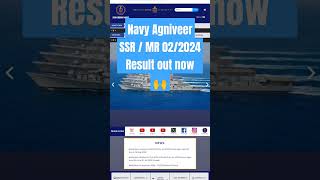 Navy Agniveer SSR  MR 022024 Result out now🙌 [upl. by Dombrowski]