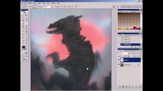 Samarium Dragon Part 01 Digital Painting Mike Corriero [upl. by Htederem]