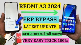 Redmi A3  23129RN51H FRP BYPASS 2024  A3 FRP BYPASS a3frp redmia3frp frp [upl. by Su]